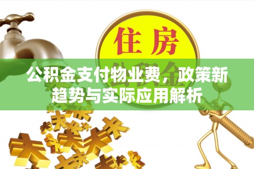 衡山公积金支付物业费，政策新趋势与实际应用解析