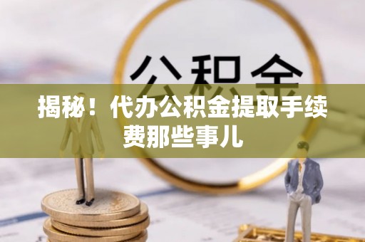 衡山揭秘！代办公积金提取手续费那些事儿