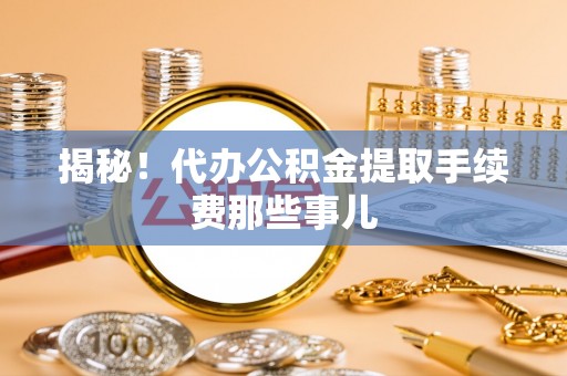 衡山揭秘！代办公积金提取手续费那些事儿
