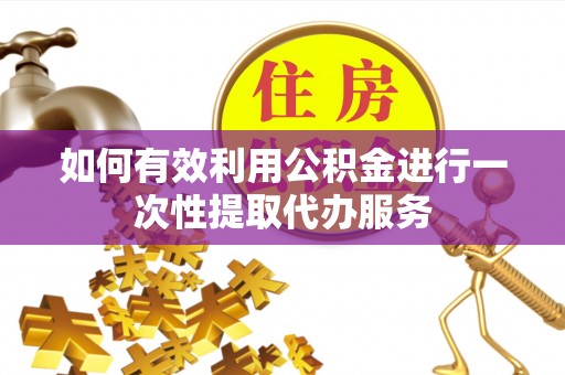 衡山如何有效利用公积金进行一次性提取代办服务